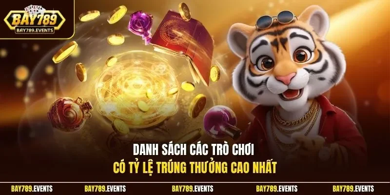 Danh sách các trò chơi có tỷ lệ trúng thưởng cao nhất 